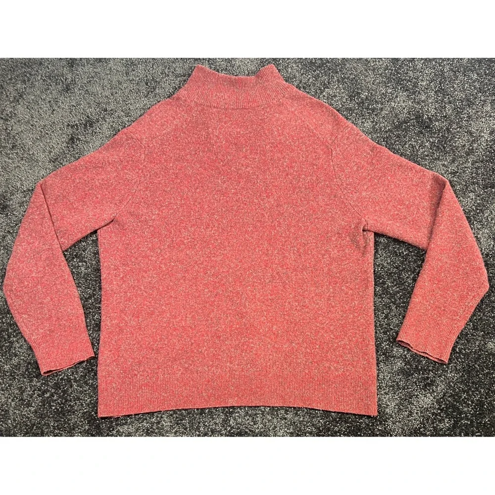 Banana Republic Mens XXL Red Merino Wool Blend Pullover Button Sweater‎